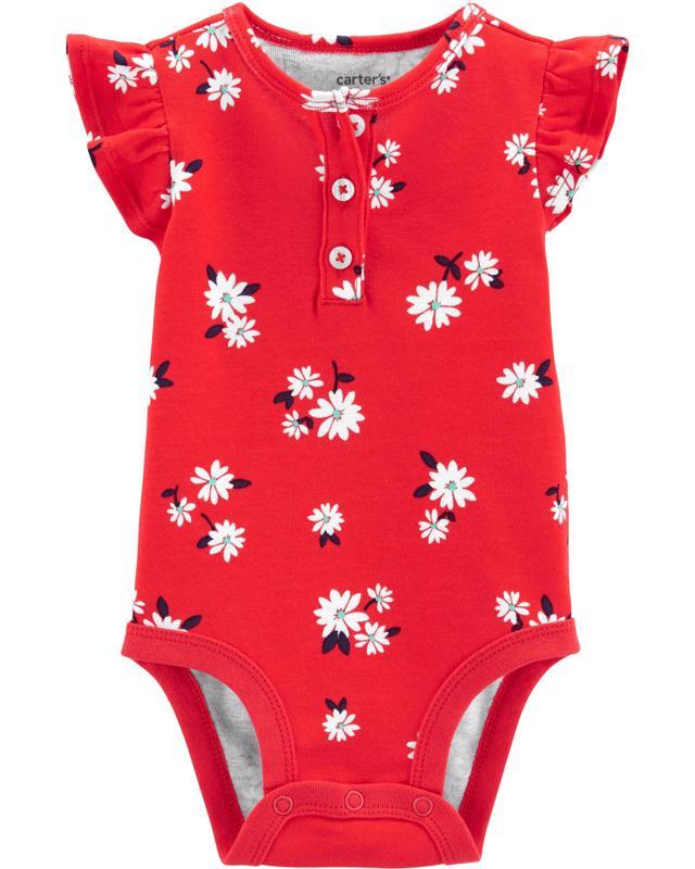 Body krátky rukáv Flowers dievča 12m