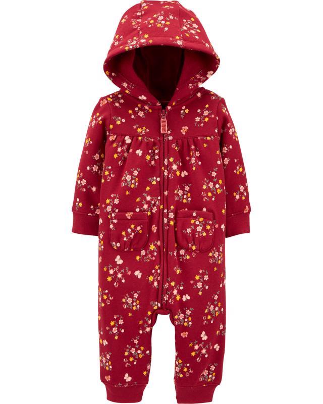 Overal zips Floral  dievča 3m