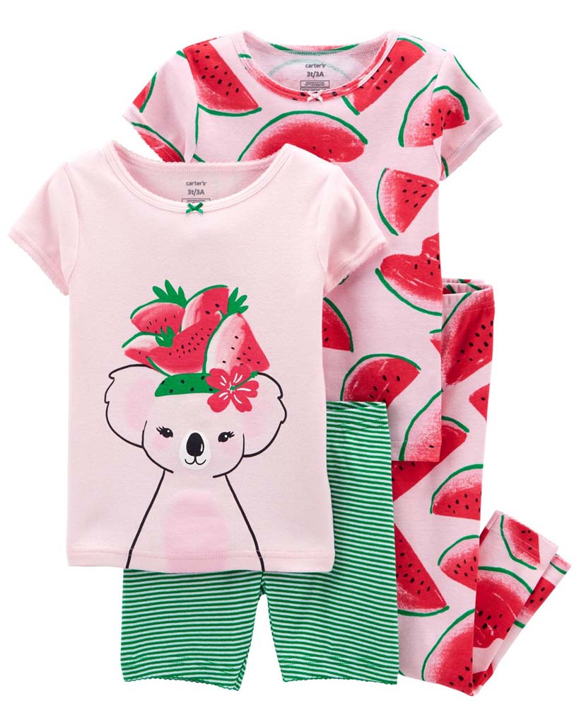 CARTER'S Pyžamo dlhé a krátke nohavice, krátky rukáv 2ks Watermelon dievča 12m,  V002702