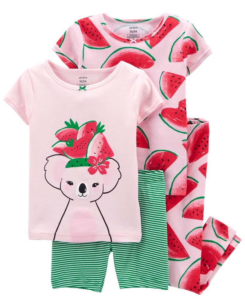 CARTER'S Pyžamo dlhé a krátke nohavice, krátky rukáv 2ks Watermelon dievča 18m