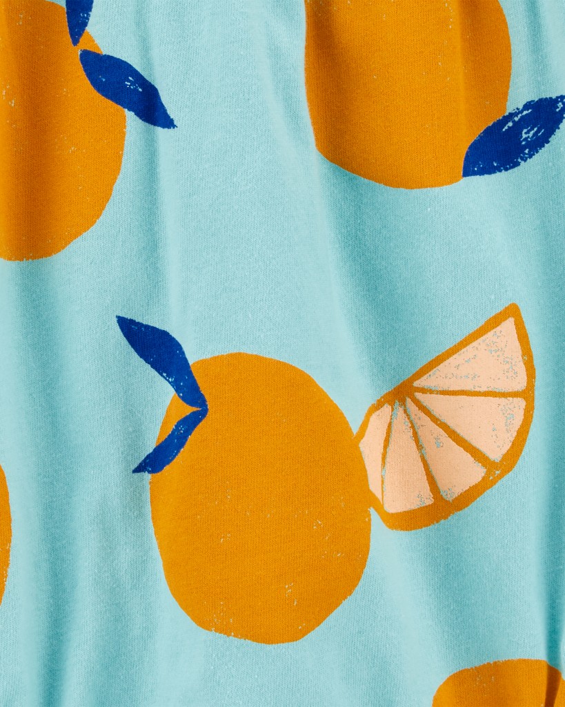 CARTER'S Set 3dielny body na ramienka, body kr. rukáv, kraťasy Blue Orange dievča NB/ veľ. 56