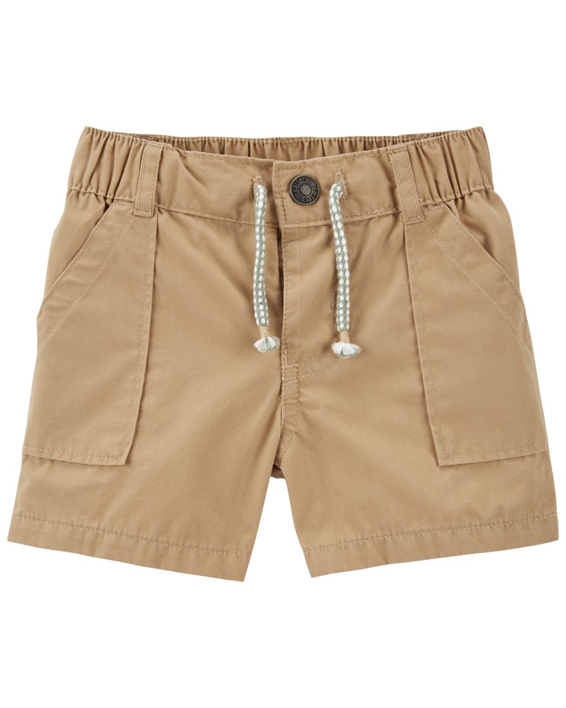 CARTER'S Set 3dielny tričko kr. rukáv, body kr. rukáv, kraťasy Brown Grey chlapec NB/ veľ. 56