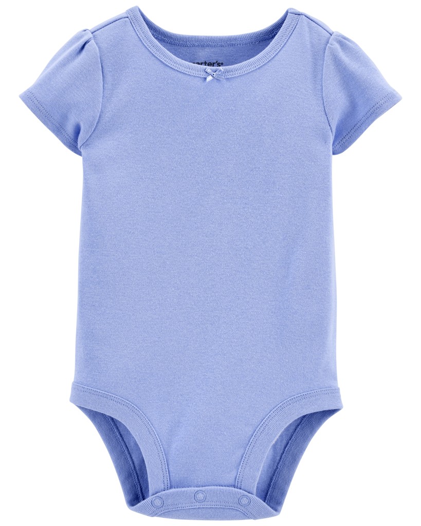 CARTER'S Set 2dielny body kr. rukáv, šaty na traky Blue Floral dievča 3m