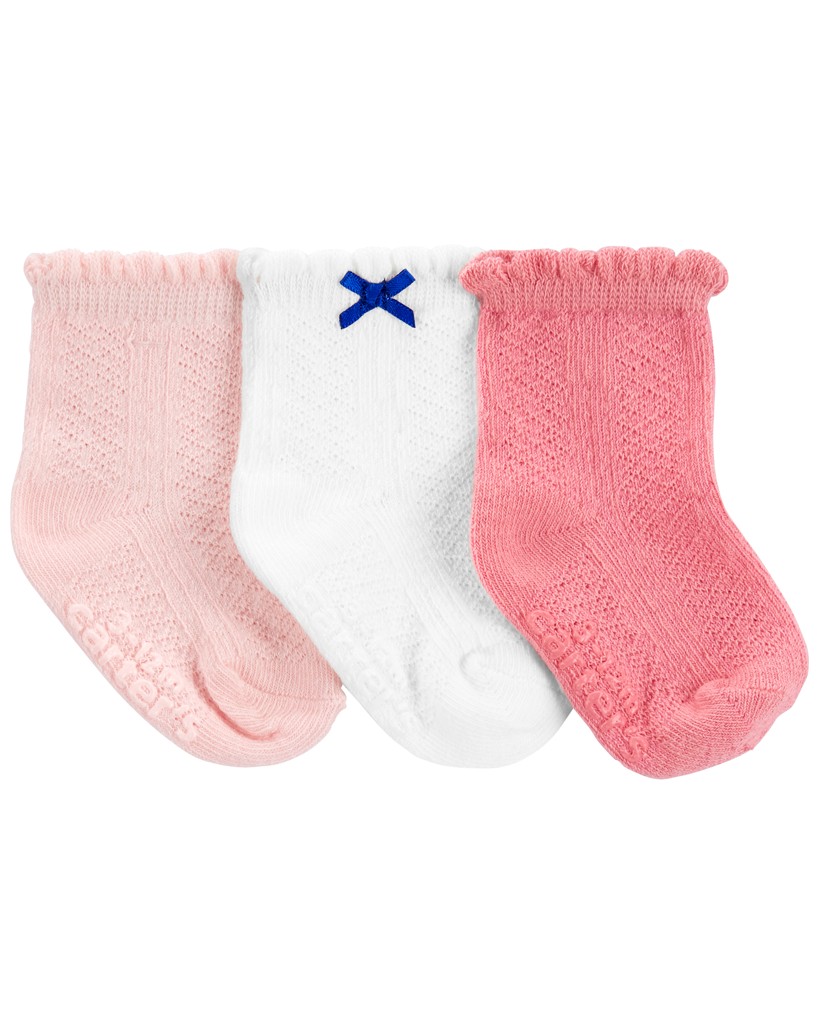 CARTER'S Ponožky Pink Mix dievča 3ks NB