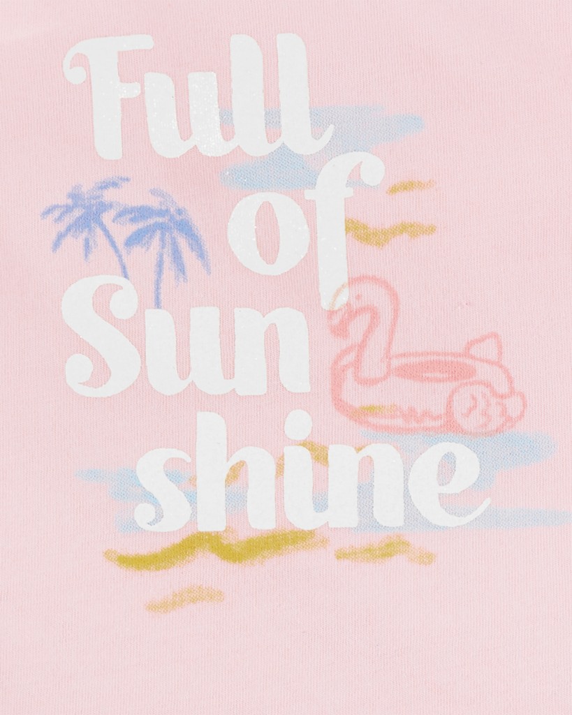 CARTER'S Set 3dielny body na ramienka, tielko, kraťasy Pink Sunshine dievča 6m