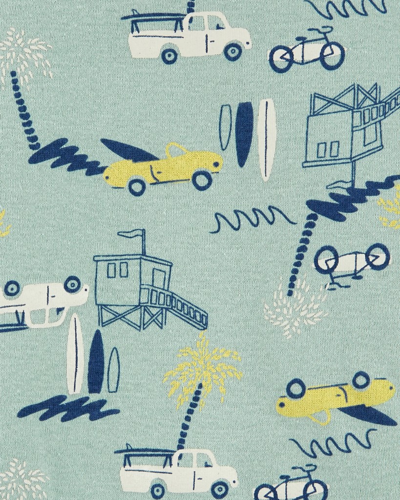 CARTER'S Set 3dielny body bez rukávov, tielko, kraťasy Grey Cars chlapec 6m