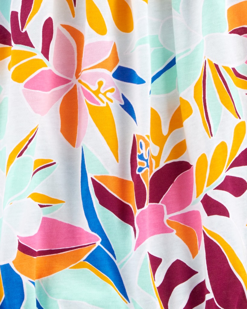 CARTER'S Overal letný Multi Floral dievča 3m
