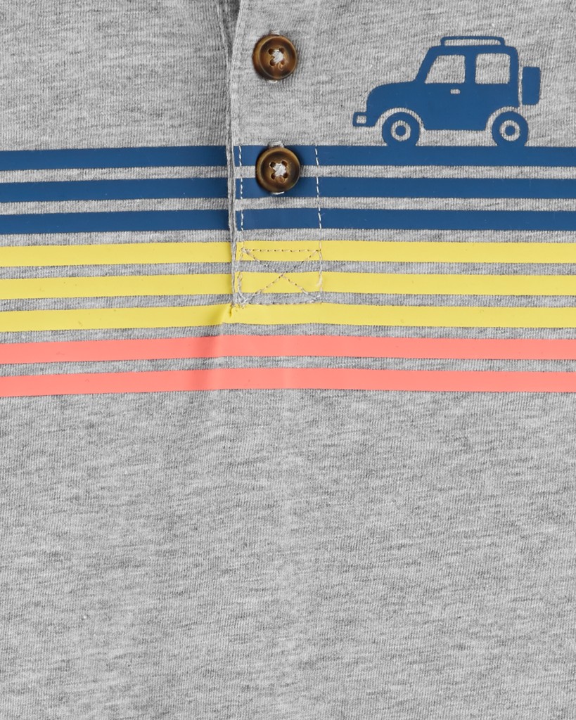 CARTER'S Overal letný Multi Stripes chlapec 3m
