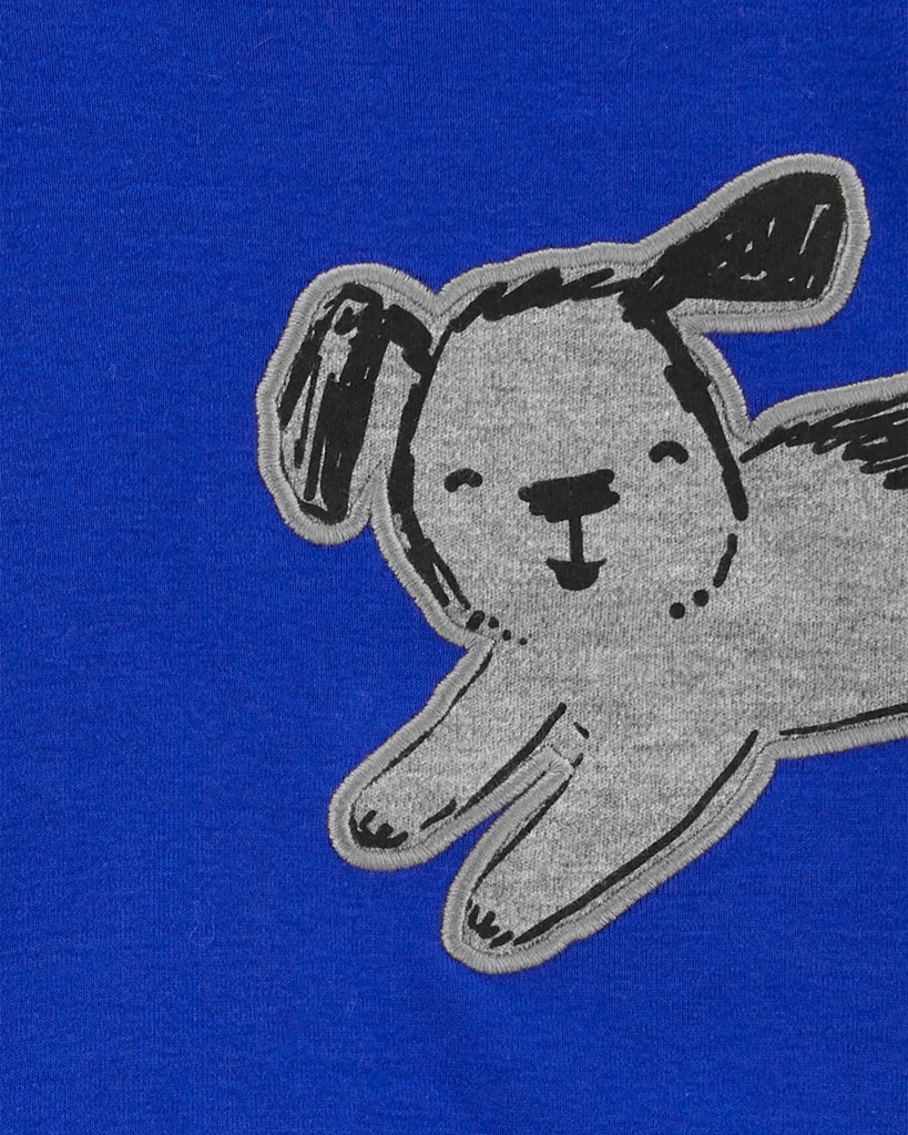 CARTER'S Set 2dielny body kr. rukáv, tepláky Blue Dog chlapec NB