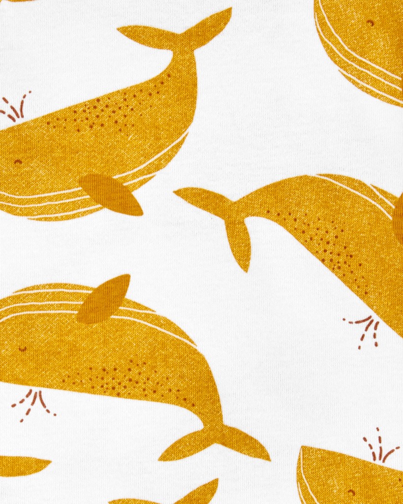 CARTER'S Set 3dielny body kr. rukáv 2ks, tepláky Mustard Whale chlapec NB/ veľ. 56