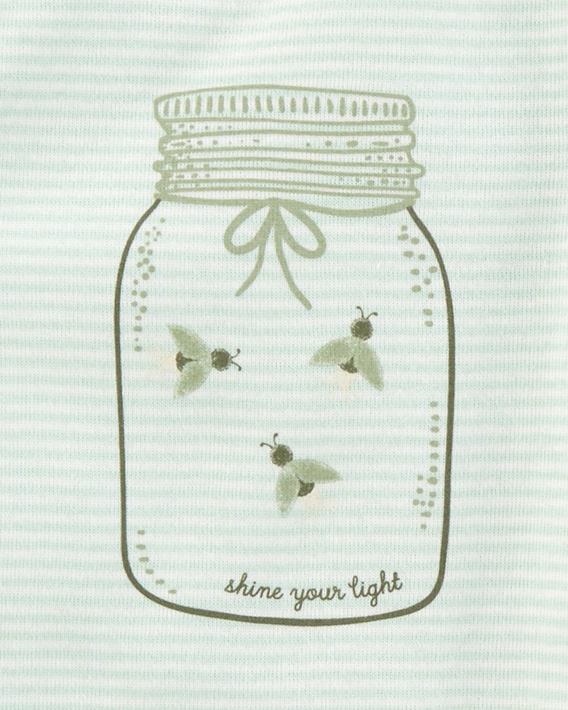 CARTER'S Set 3dielny body kr. rukáv 2ks, legíny Green Firefly neutrál NB/ veľ. 56