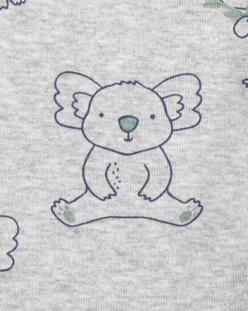 CARTER'S Body dlhý rukáv Blue/Gray Animal chlapec 4ks NB/ veľ. 56