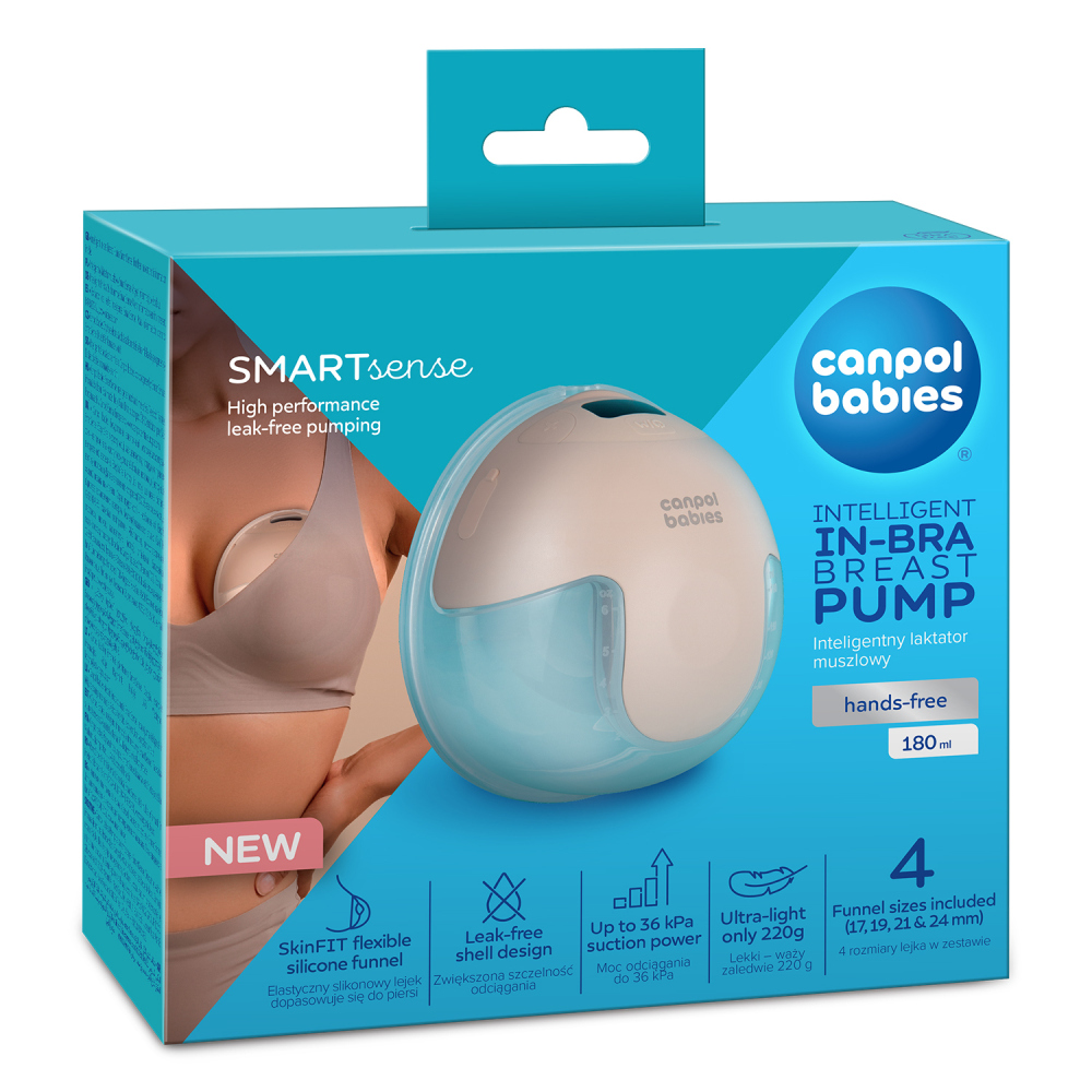 CANPOL BABIES Odsávačka mateřského mléka do podprsenky elektrická SmartSense