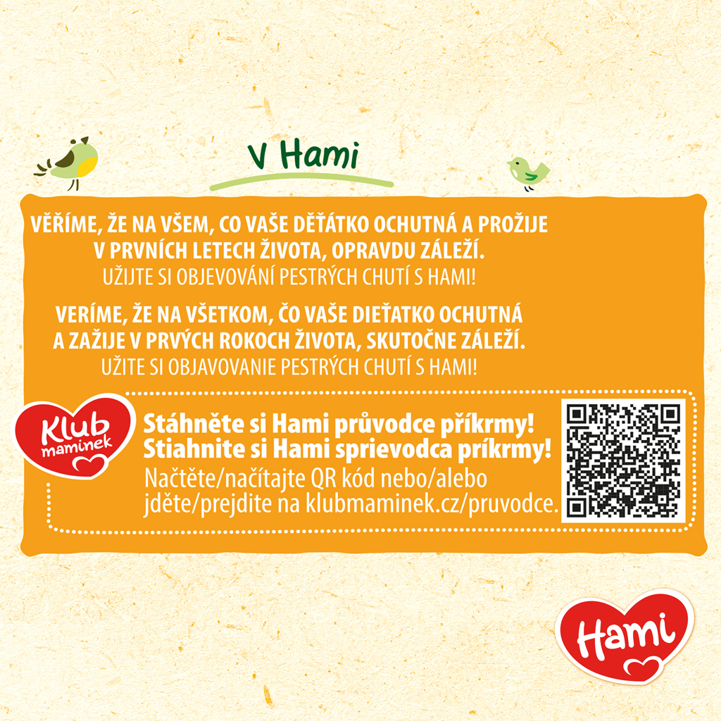 HAMI Príkrm ovocný 100% ovocie jablko pomaranč acerola 400g