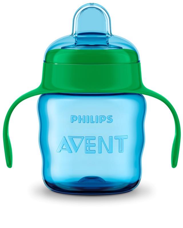 Philips AVENT Hrneček pro první doušky Classic 200 ml s držadly chlapec+dárek PETITE&MARS Miska 6m+