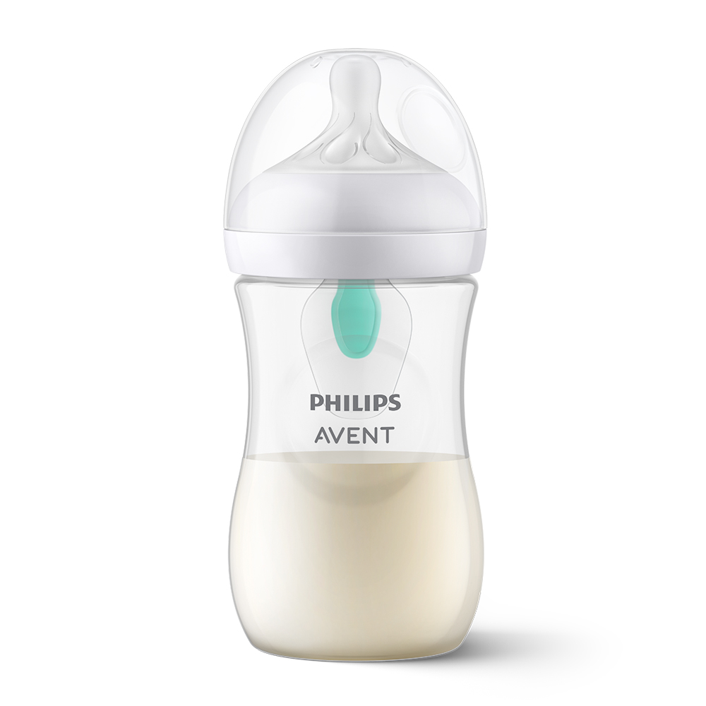 Philips AVENT Láhev Natural Response s ventilem AirFree 260 ml, 1m+dárek PETITE&MARS Miska 6m+
