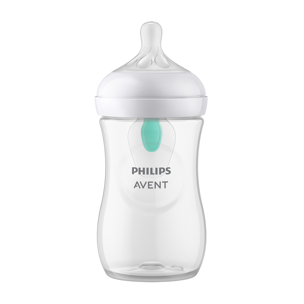 Philips AVENT Láhev Natural Response s ventilem AirFree 260 ml, 1m+dárek PETITE&MARS Miska 6m+