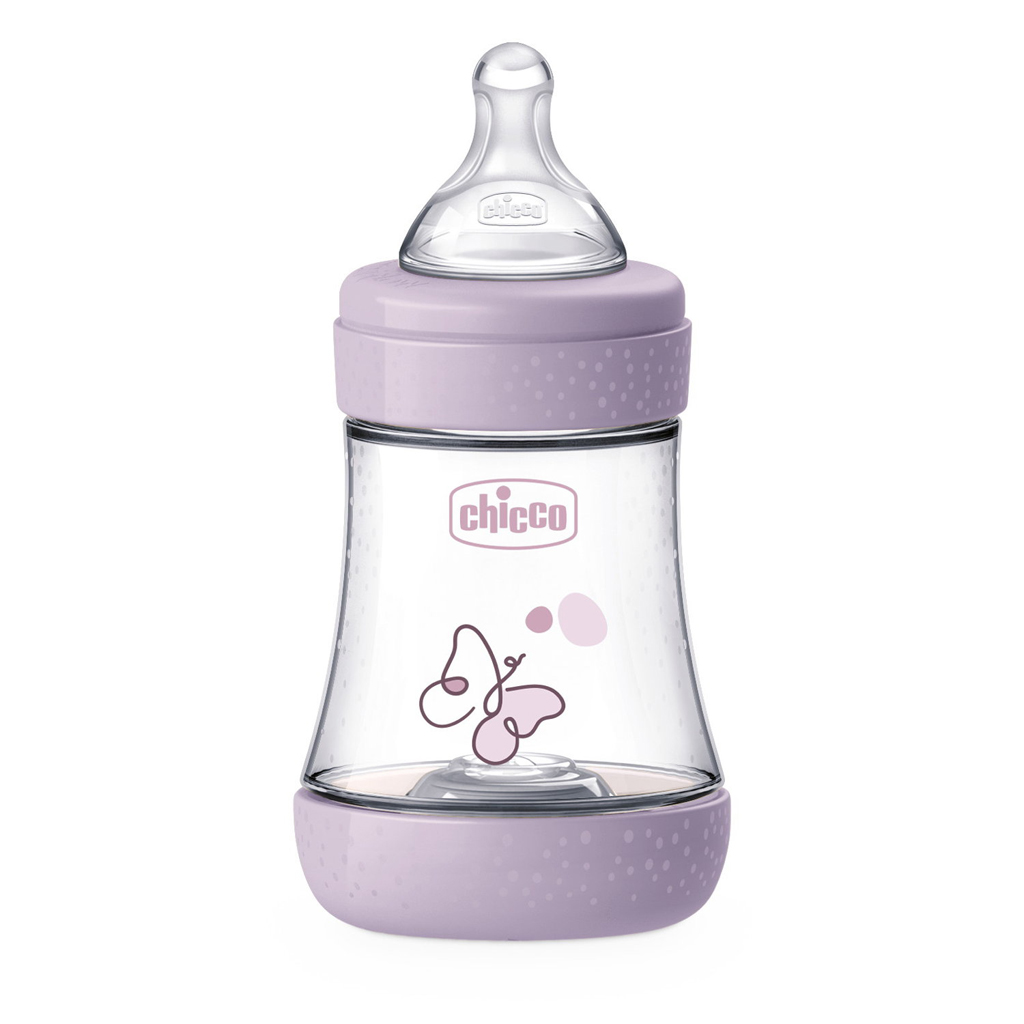CHICCO Fľaša dojčenská antikoliková Perfect5 150 ml dievča pomalý prietok 0m+
