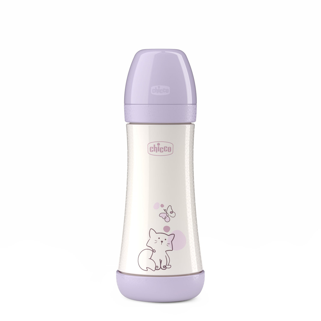 CHICCO Fľaša dojčenská antikoliková Perfect5 300 ml dievča rýchly prietok 4m+