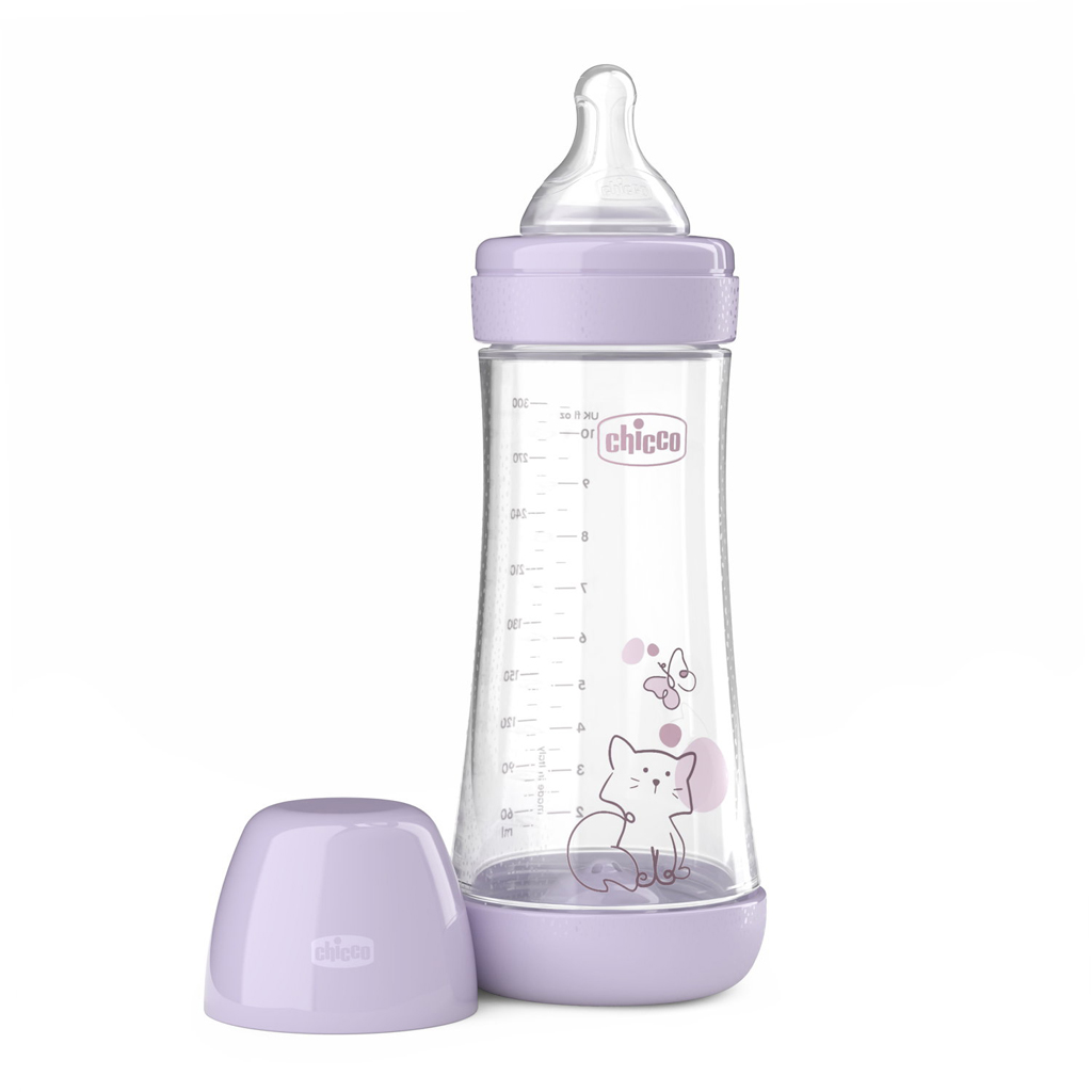 CHICCO Fľaša dojčenská antikoliková Perfect5 300 ml dievča rýchly prietok 4m+