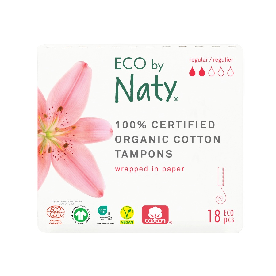 ECO BY NATY Tampóny dámské regular, 18 ks