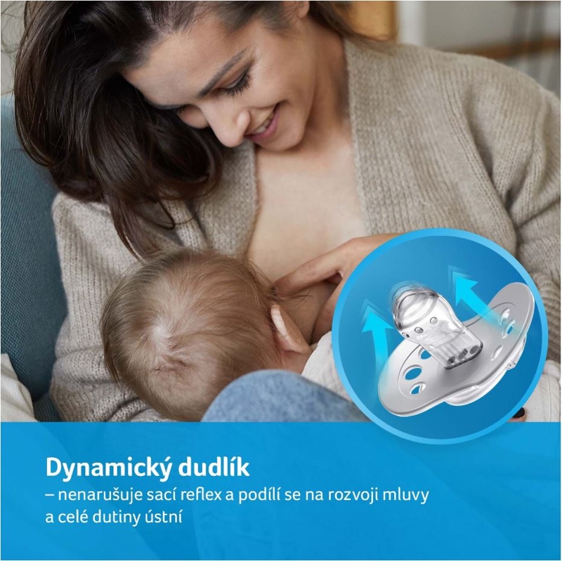 LOVI Dynamický utišujúci cumlík 3-6 m 2 ks Hey ružový