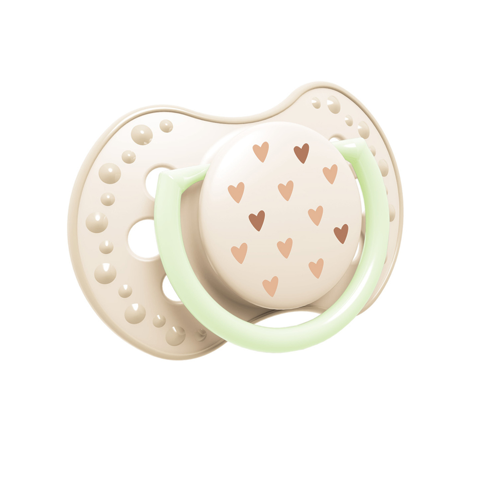 LOVI Cumlík svietiaci silikónový dynamický Teddy love 0-6m 2ks