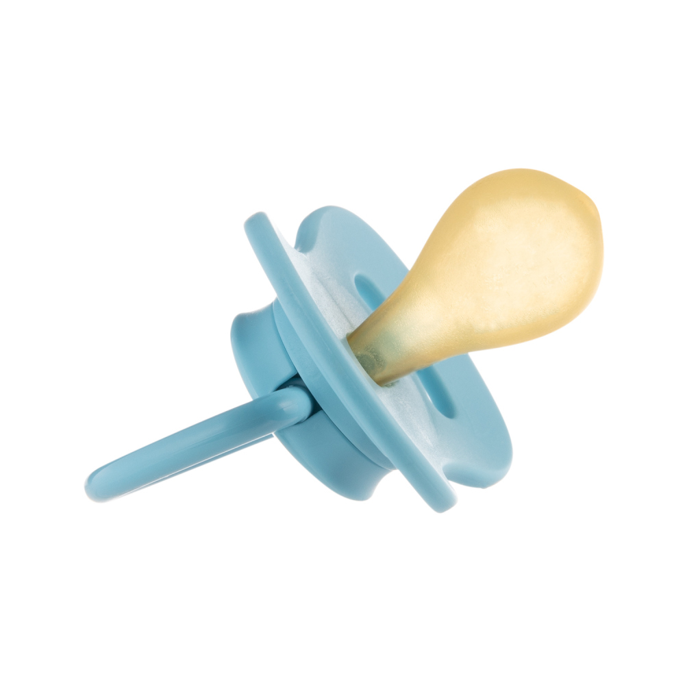 CANPOL BABIES Dudlík kaučukový s kulatou špičkou špičkou Nude 6-18m modrý