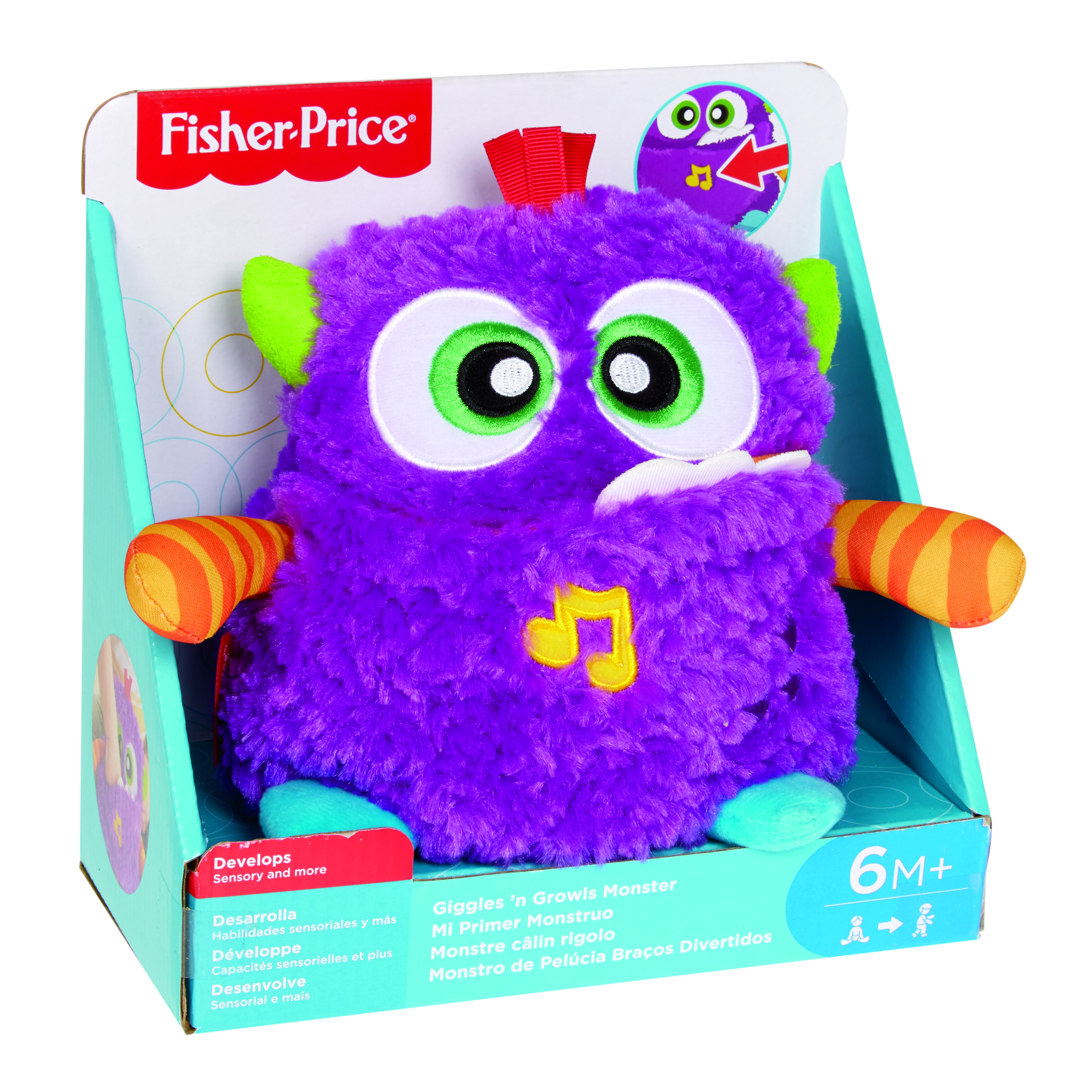 FISHER-PRICE Plyšová veselá príšerka