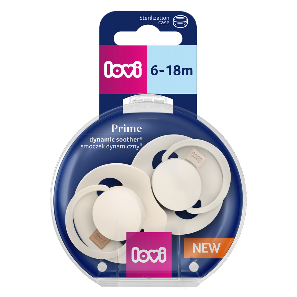 LOVI Cumlík silikónový dynamický Prime 6-18m 2ks Coconut/Ivory