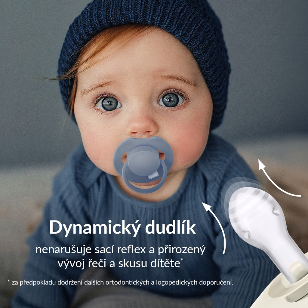 LOVI Cumlík silikónový dynamický Prime 6-18m 2ks Coconut/Ivory