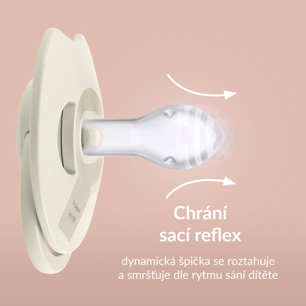 LOVI Cumlík silikónový dynamický Prime 6-18m 2ks Nude/Blush