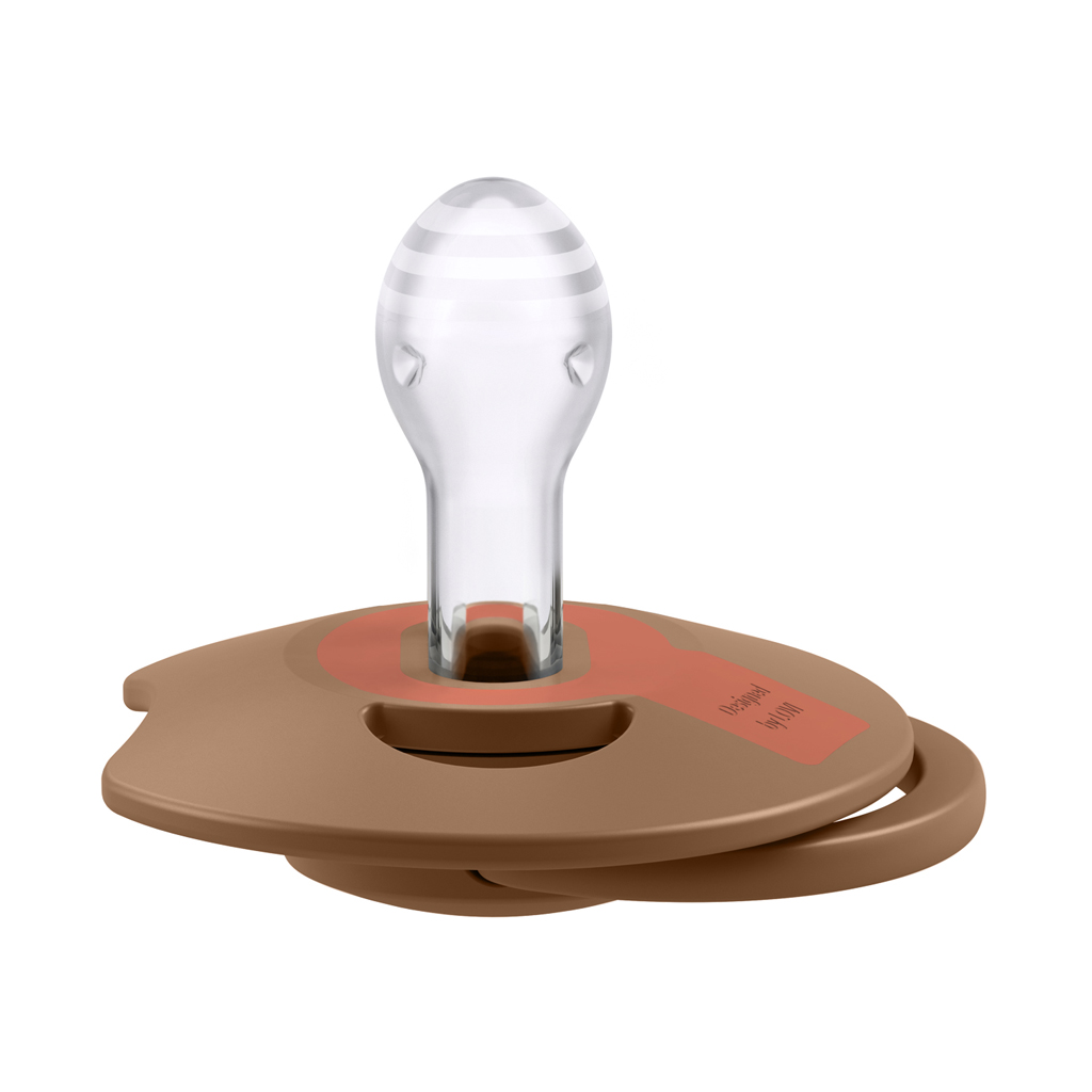 LOVI Cumlík silikónový dynamický Prime 18m+ 2ks Granola/Orange