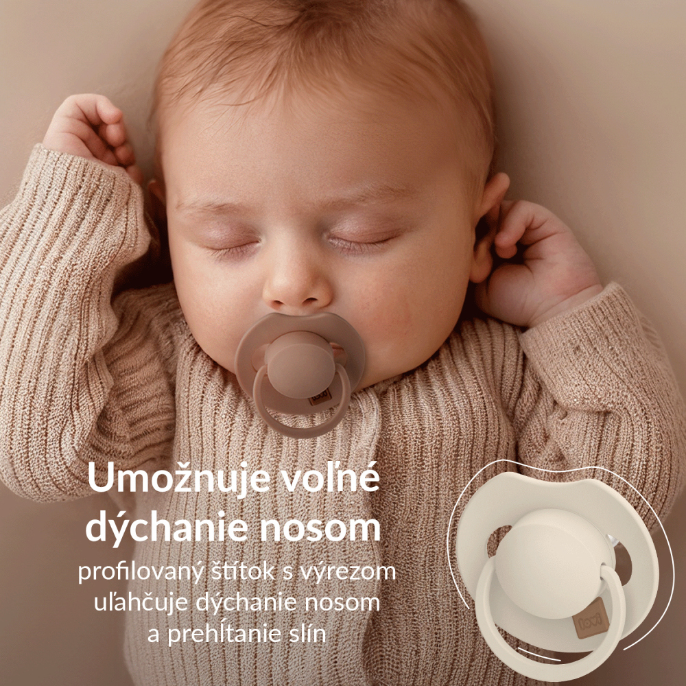 LOVI Cumlík svietiaci silikónový dynamický Prime 0-6m 1ks Blush