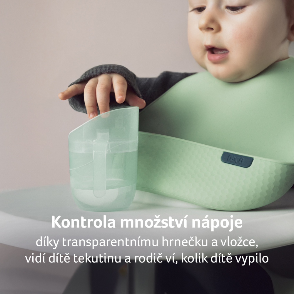 LOVI Hrnček tréningový Genius 150ml Pistachio, 6m+