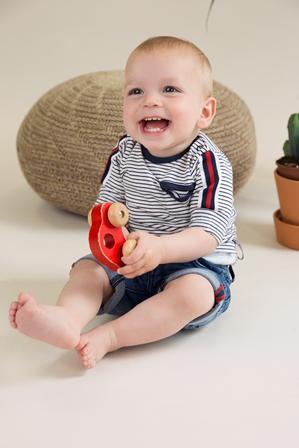 DIRKJE Tričko dlhý rukáv C-SO FAST READY SET GO ! 68 White