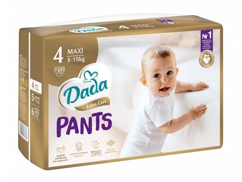 DADA Extra Care Pants Nohavičky plienkové jednorazové 4 Maxi (8-15 kg) 39 ks