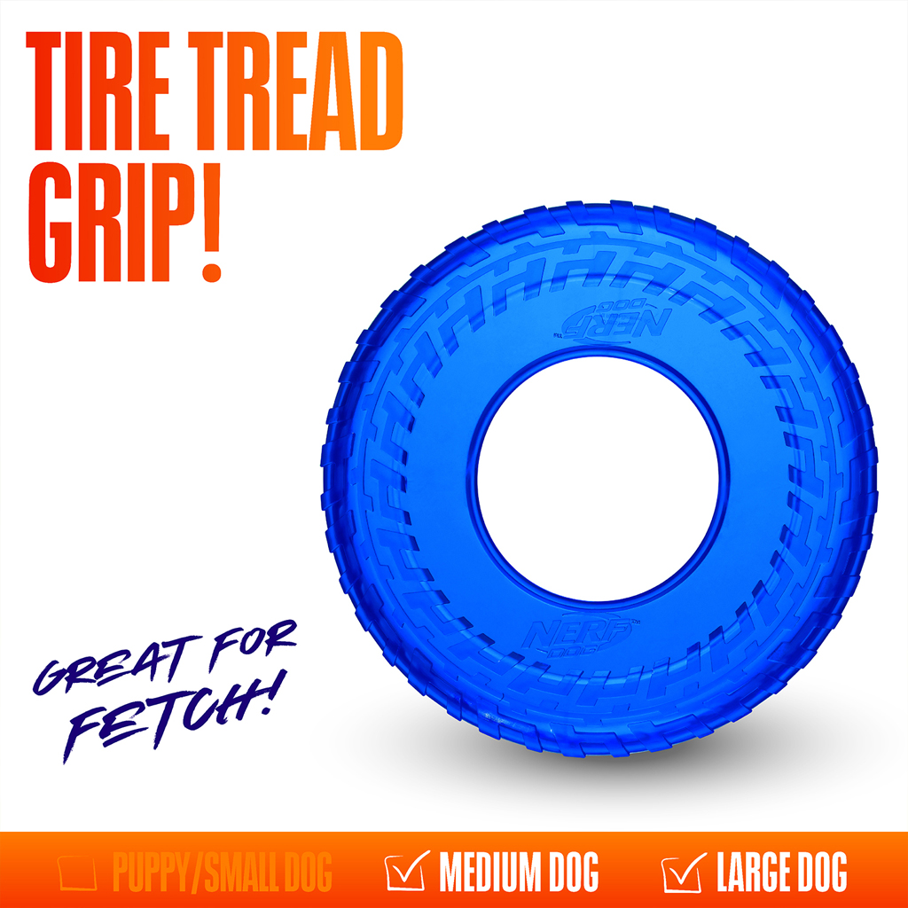 NERF DOG Lietajúci tanier z priehľadnej gumy 25 cm