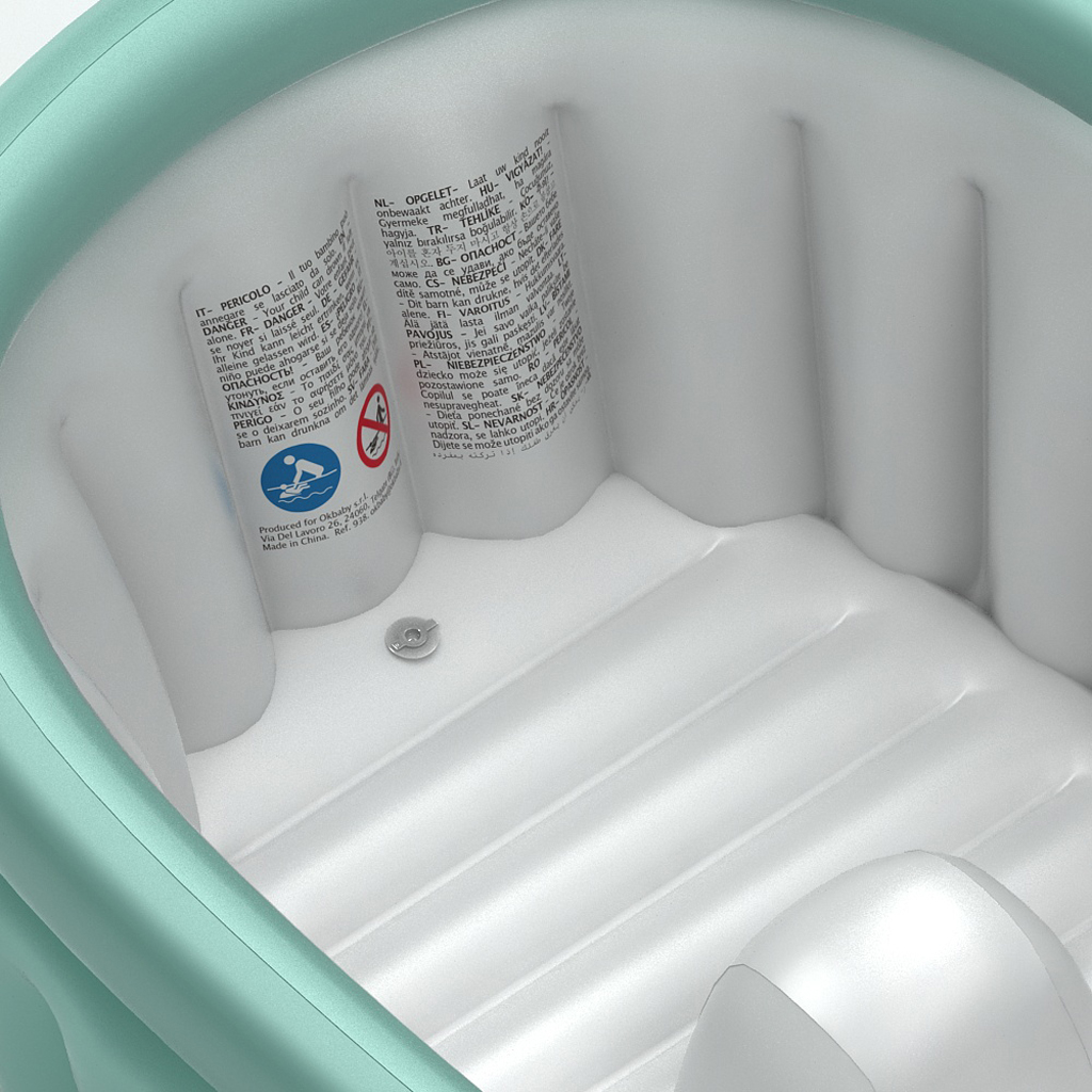 OK BABY Vanička nafukovacia protišmyková Onda Baby Soft 0–12m