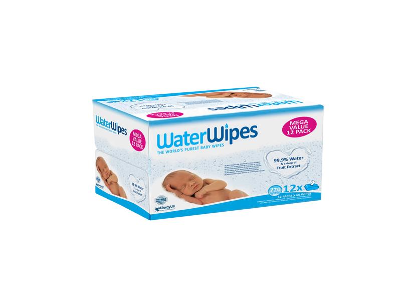 12x WATERWIPES Vlhčené utierky 60 ks