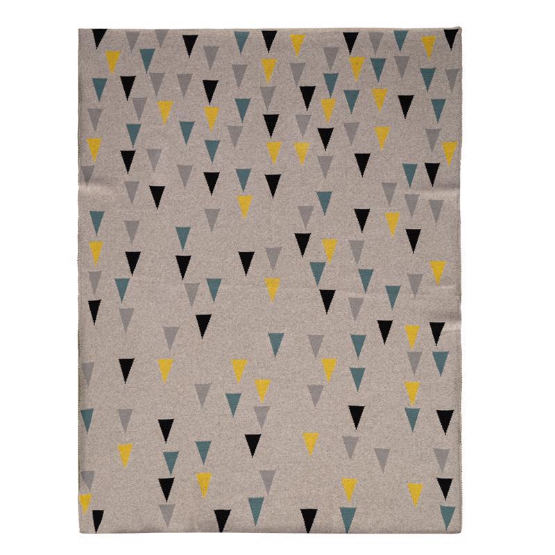 PETITE&MARS Deka pletená bavlnená Harmony Happy Triangles 80 x 100 cm