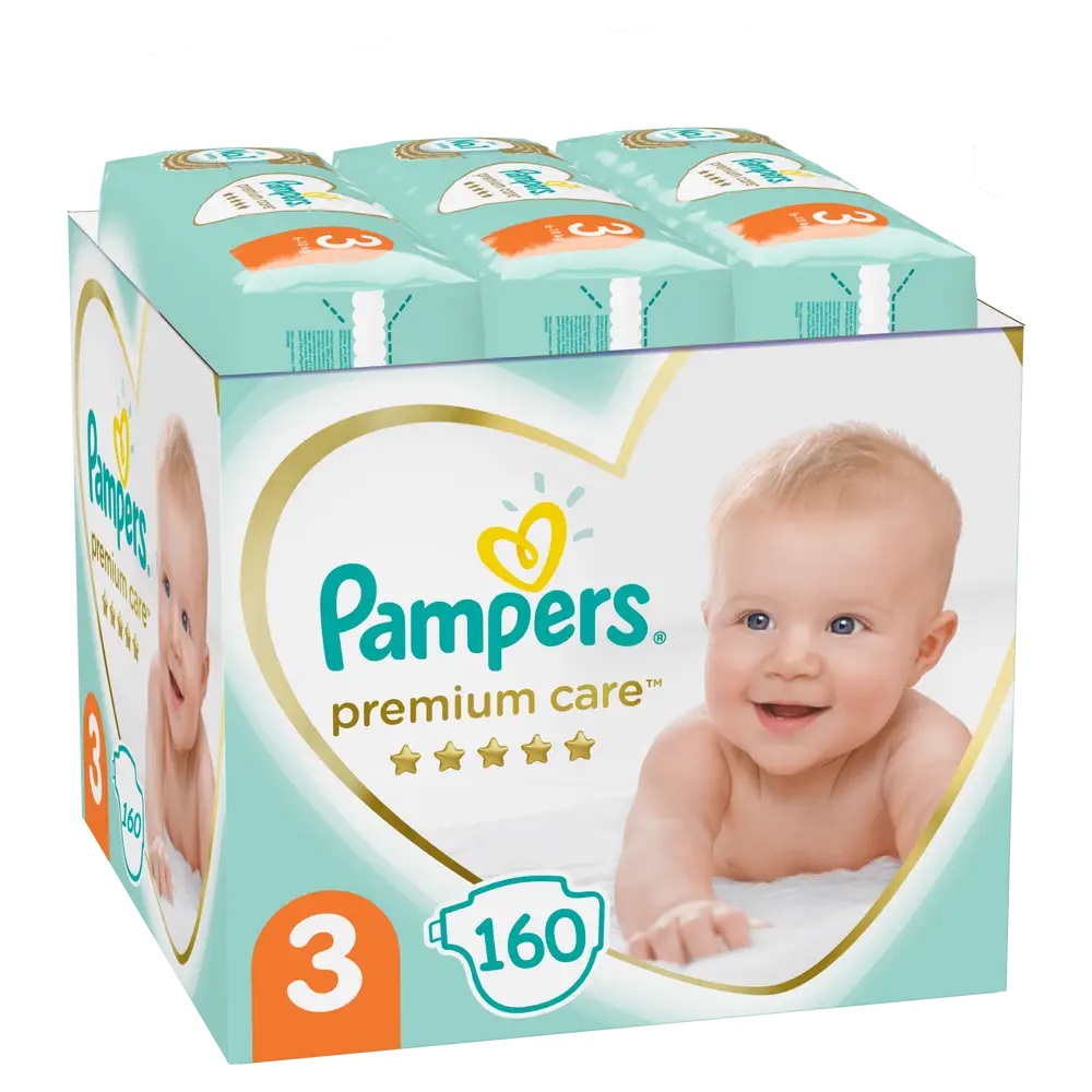 PAMPERS Premium Care 3 plienky (160 ks), 6-10 kg