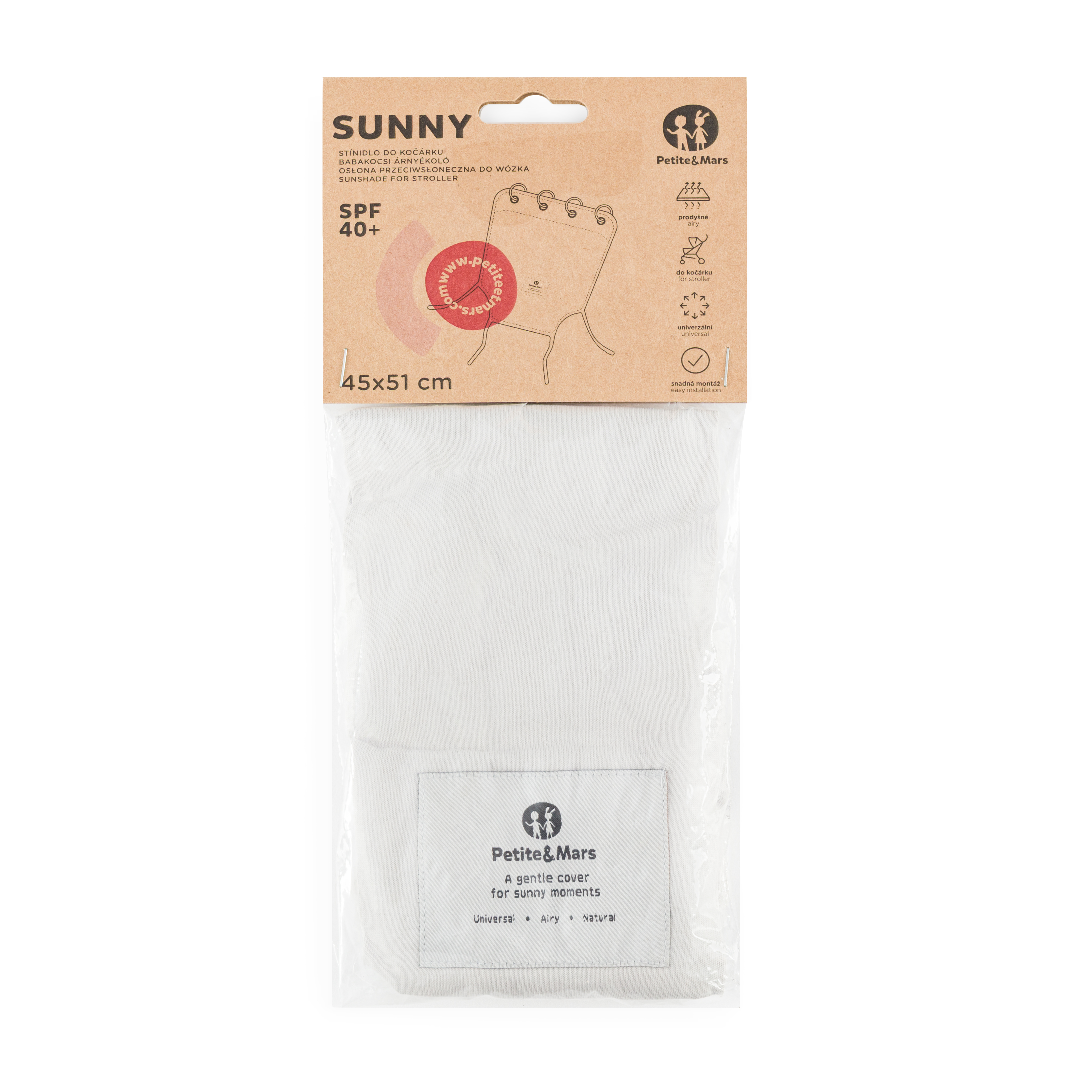 PETITE&MARS Clona slnečná do kočíka Sunny Mocha Mousse