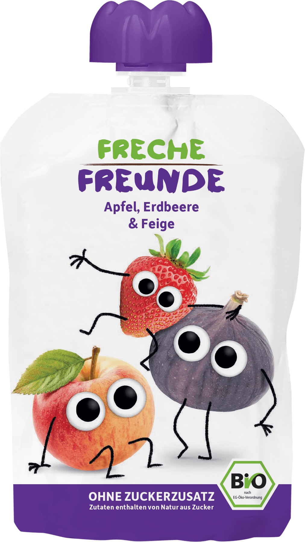 FRECHE FREUNDE BIO Kapsička ovocná Jablko, jahoda a figa 100 g, 12m+