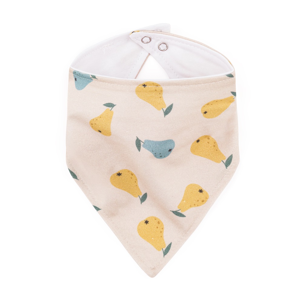 PETITE&MARS Podbradník bandana Luke 2 ks Beige Pears&Intense Ochre 3m+