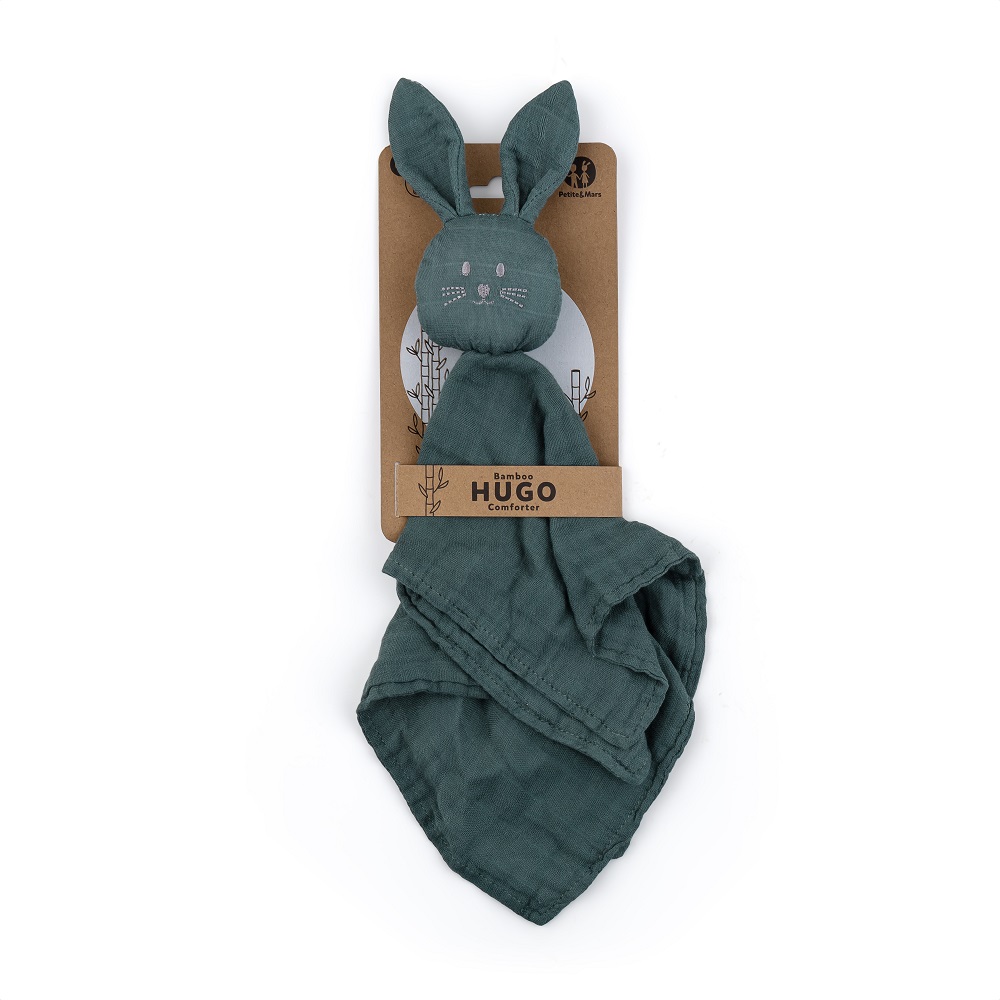 PETITE&MARS Maznáčik bambusový mušelínový Hugo Misty Green 0m+