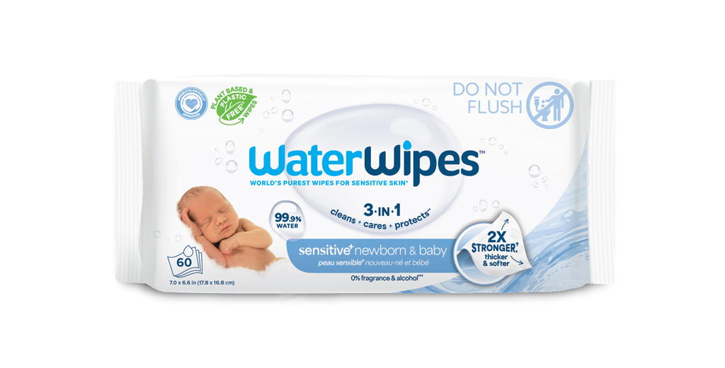 12X WATERWIPES Obrúsky vlhčené Newborn&Baby 3in1 60 ks(720 ks)