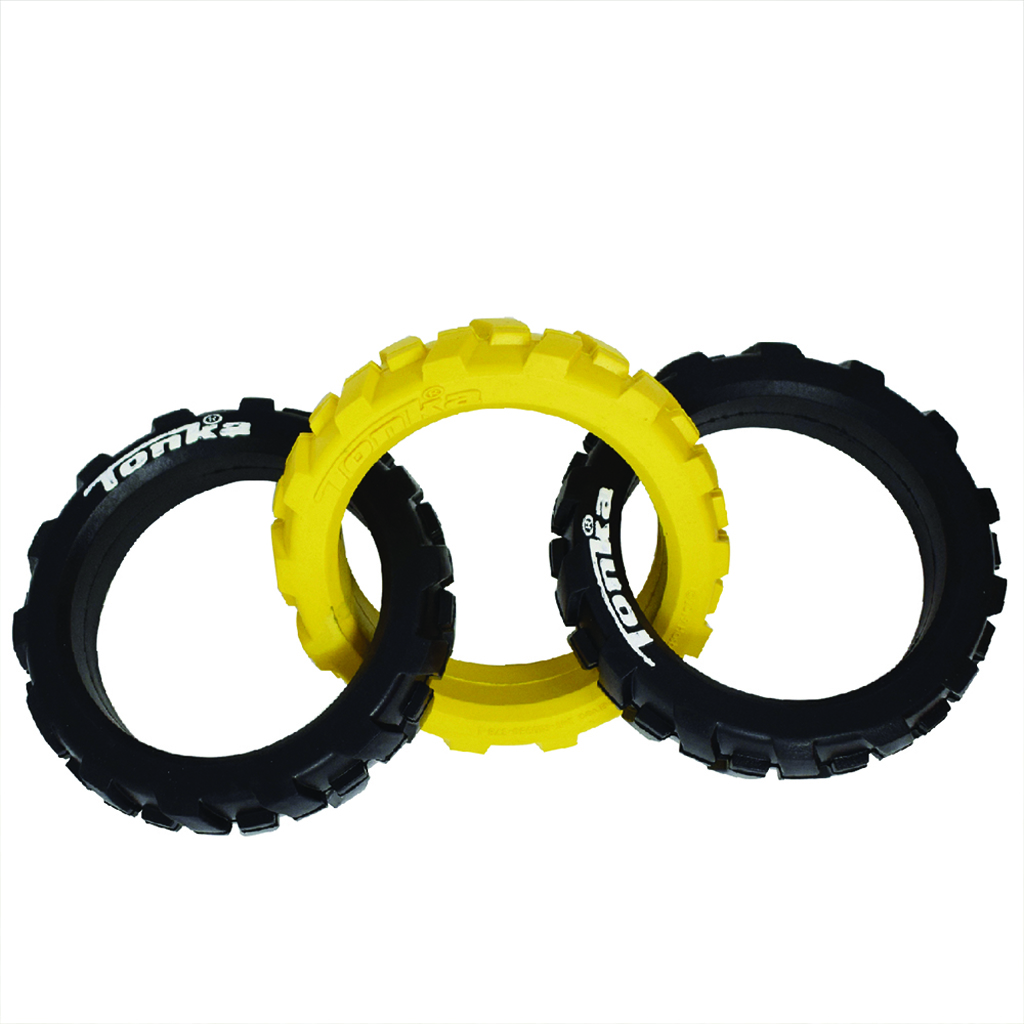 TONKA Hračka pre psov gumové 3-kruhové ťahadlo s flexibilným vzorom 27 cm