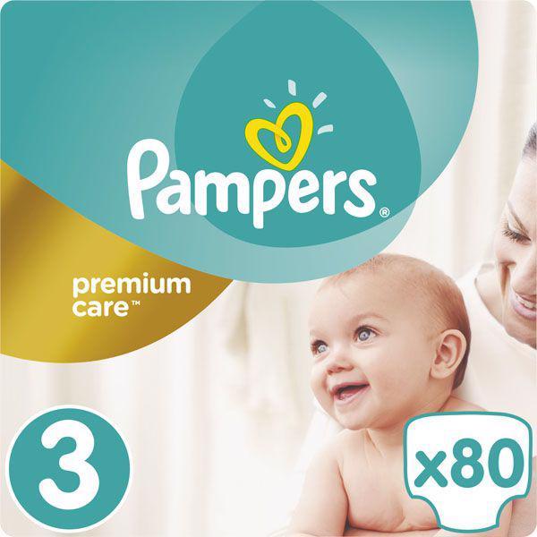 PAMPERS Plienky Premium Care 3 MIDI 5-9kg 80ks