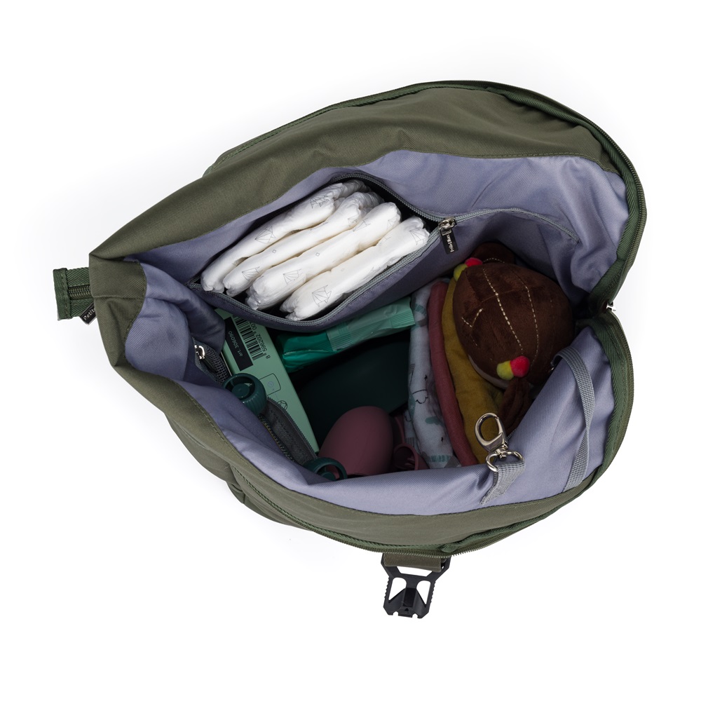 PETITE&MARS Batoh prebaľovací na kočík Jackob Military Green